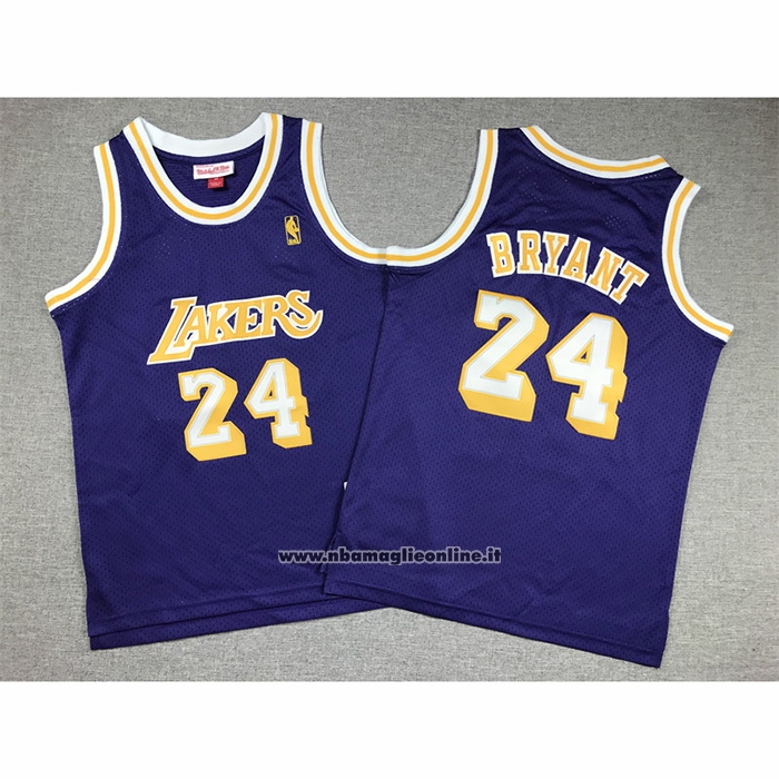 Maglia Bambino Los Angeles Lakers Kobe Bryant #24 Mitchell & Ness 2007-08 Viola
